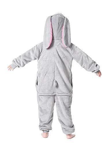 Pyjama Combinaison Enfant 3-12 Ans - Grenouillère Polaire Avec Capuche Oreilles De Chat, Fermeture éclair